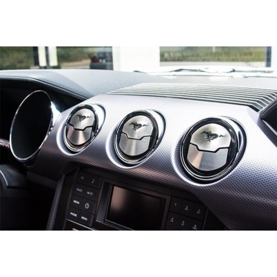 ACC Stainless Ventilation covers with PONY 2015-2023 Mustang set of 3
